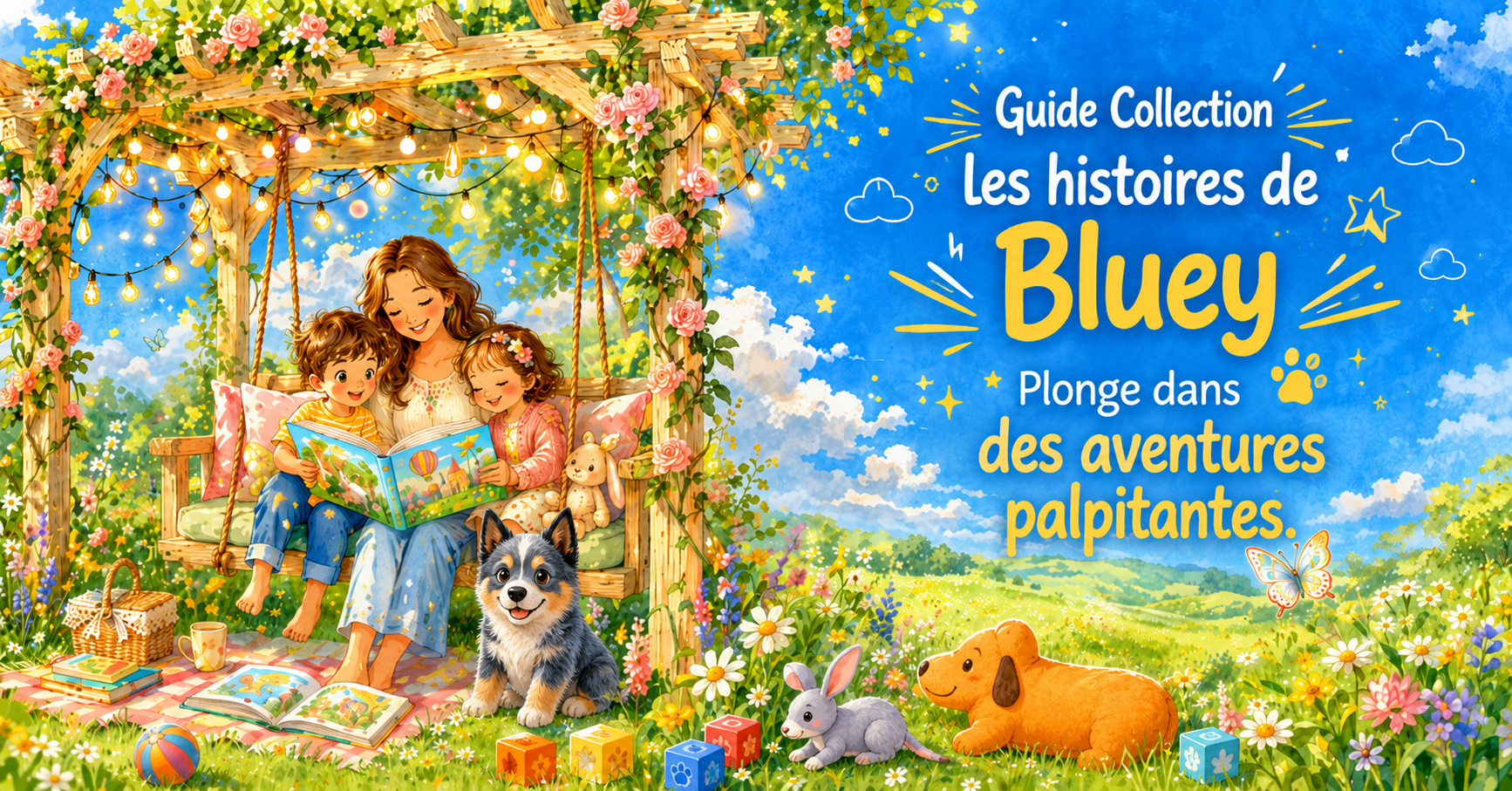 Guide complet de la collection de tous les livres Bluey en français pour les enfants dès 3 ans, Hachette Jeunesse