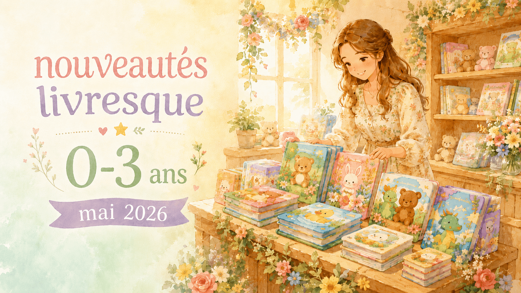 Sélection de 14 nouveautés livres bébé jeunesse mai 2026 pour les 0-3 ans