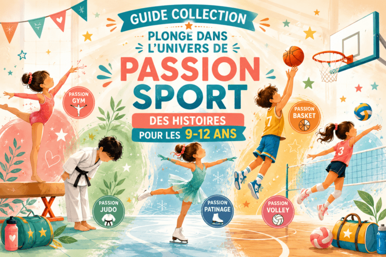 Collection Passion Sport Playbac : romans gym, judo, patinage, basket et volley pour enfants
