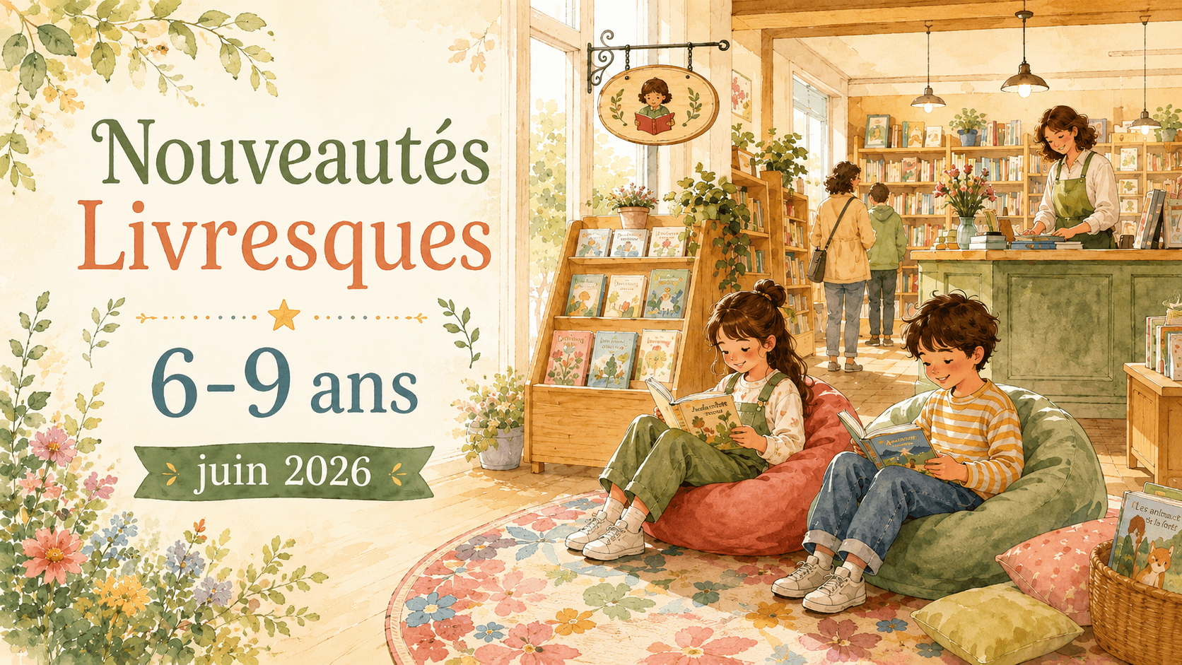 Sélection de livres pour enfants de 6 à 9 ans, nouveautés jeunesse de juin 2026 à découvrir