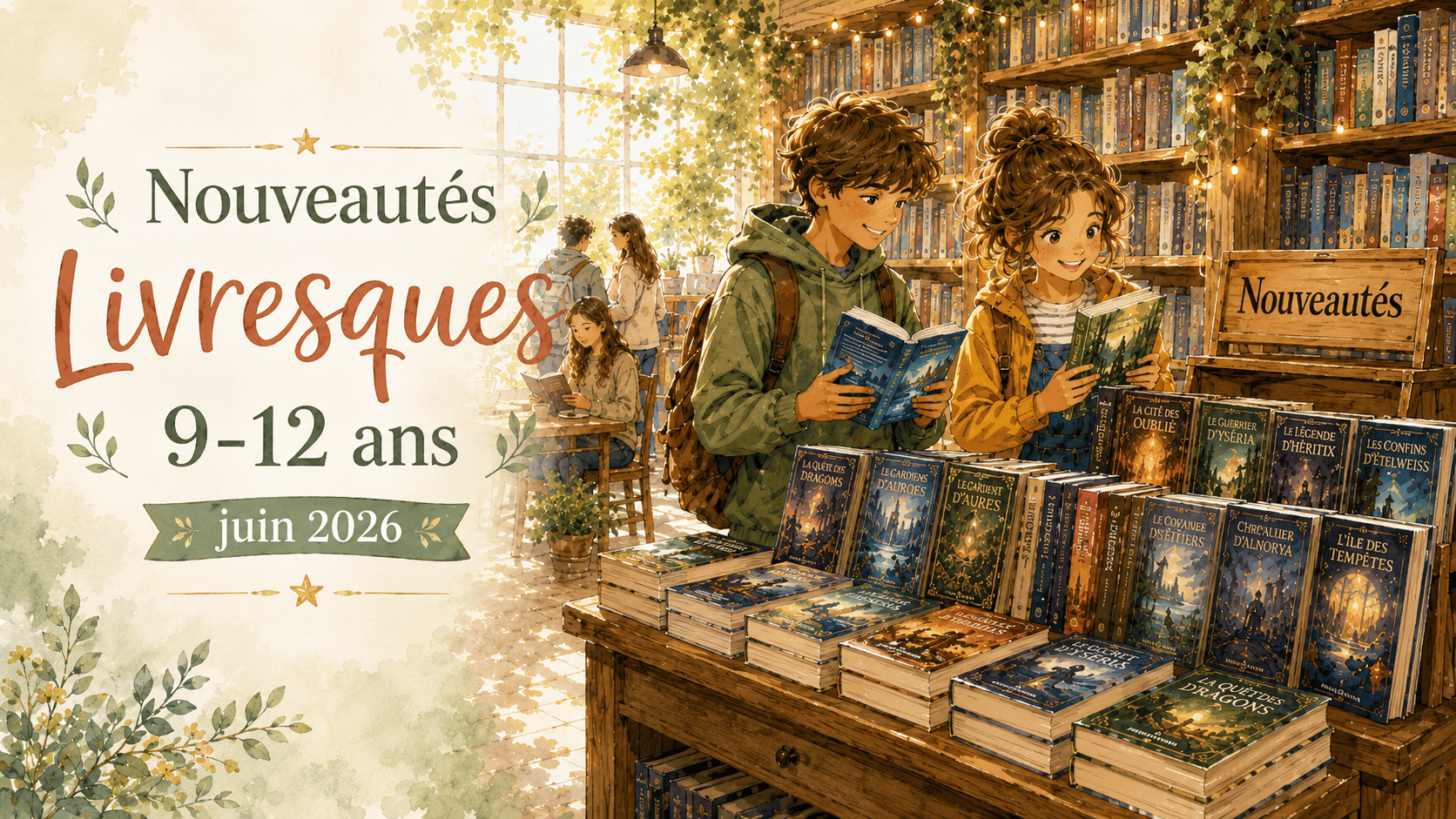 Sélection de livres pour les 9-12 ans en juin 2026