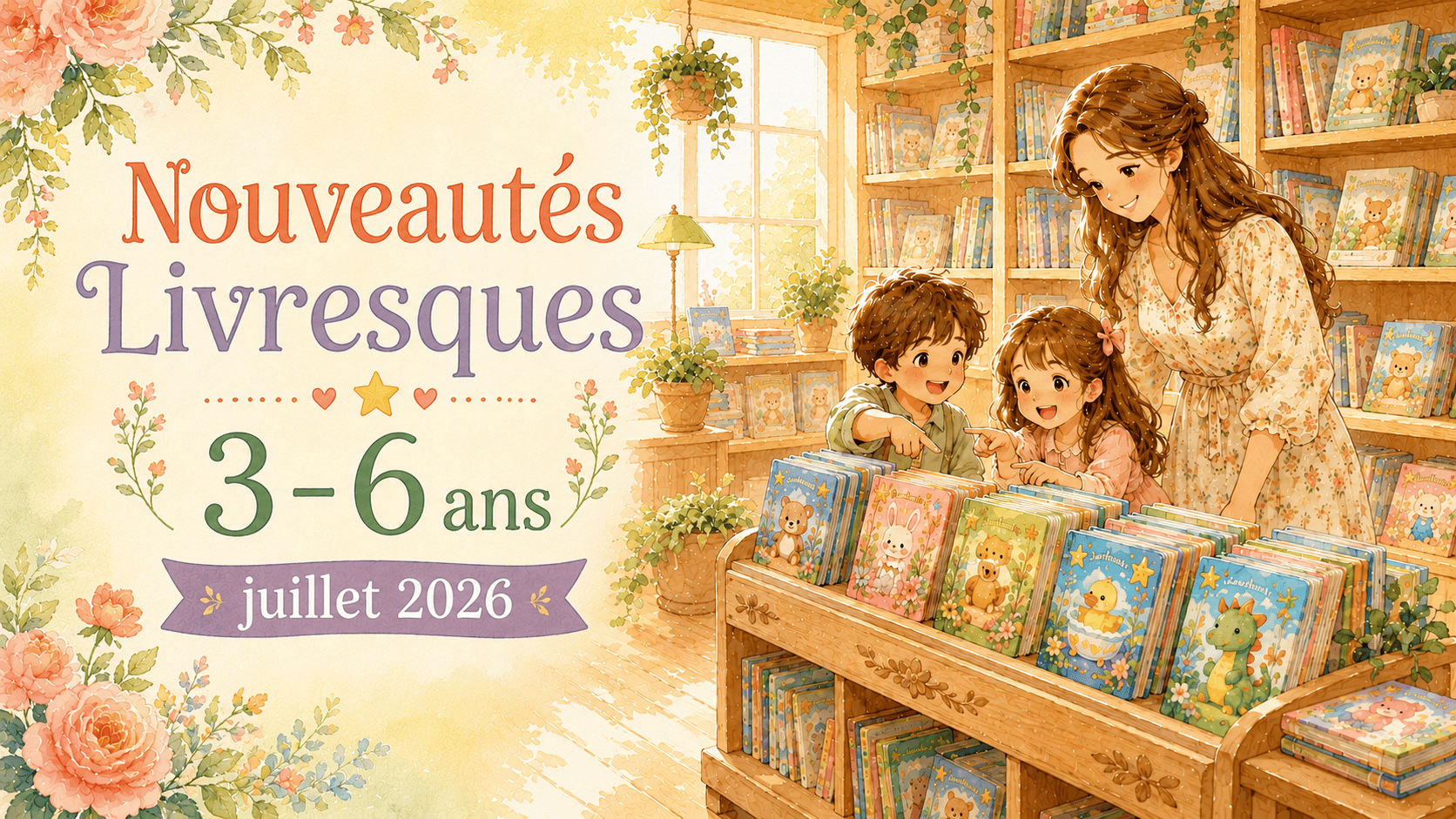 nouveautés livres 3-6 ans pour juillet 2026